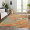 Piper Looms Mayfield Abstract AMF1061 Orange Machine Washable Area Rug Lifestyle Image Feature