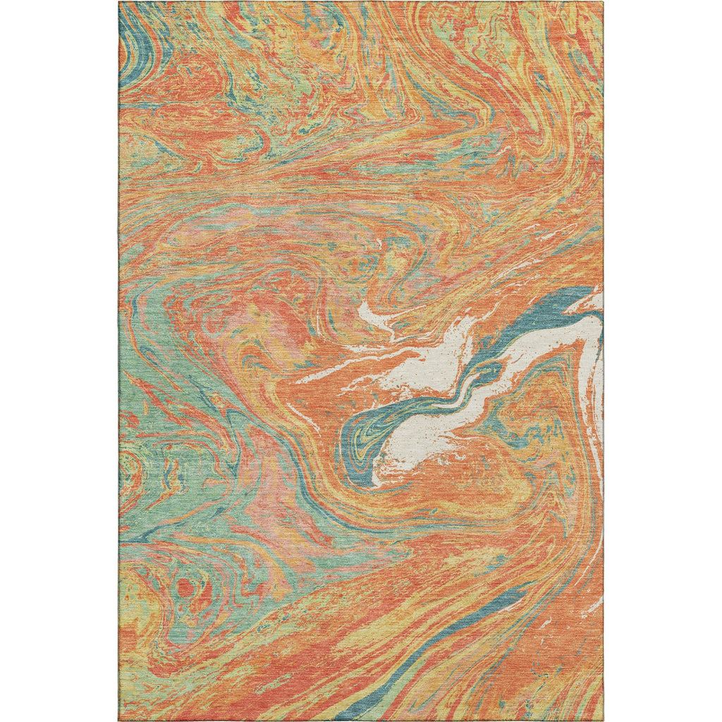 Piper Looms Mayfield Abstract AMF1061 Orange Machine Washable Area Rug main image