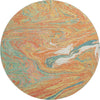 Piper Looms Mayfield Abstract AMF1061 Orange Machine Washable Area Rug Round Main Image