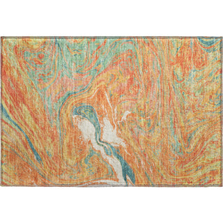 Piper Looms Mayfield Abstract AMF1061 Orange Machine Washable Area Rug Scatter Main Image