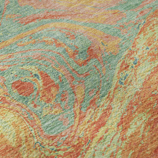 Piper Looms Mayfield Abstract AMF1061 Orange Machine Washable Area Rug Swatch Image
