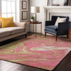 Piper Looms Mayfield Abstract AMF1061 Pink Machine Washable Area Rug Lifestyle Image Feature