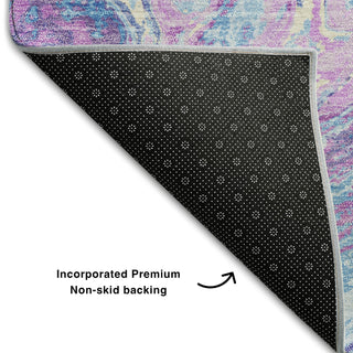 Piper Looms Mayfield Abstract AMF1061 Sky Machine Washable Area Rug Backing Image