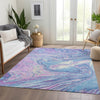 Piper Looms Mayfield Abstract AMF1061 Sky Machine Washable Area Rug Lifestyle Image Feature