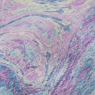 Piper Looms Mayfield Abstract AMF1061 Sky Machine Washable Area Rug Swatch Image