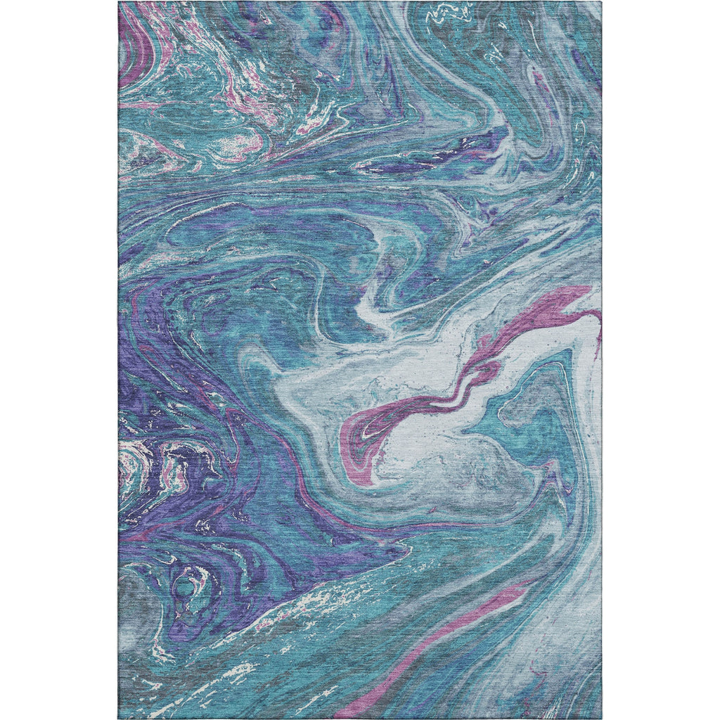 Piper Looms Mayfield Abstract AMF1061 Teal Machine Washable Area Rug main image