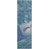 Piper Looms Mayfield Abstract AMF1061 Teal Machine Washable Area Rug Runner Main Image