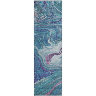 Piper Looms Mayfield Abstract AMF1061 Teal Machine Washable Area Rug Runner Main Image