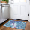 Piper Looms Mayfield Abstract AMF1061 Teal Machine Washable Area Rug Scatter Lifestyle Image Feature
