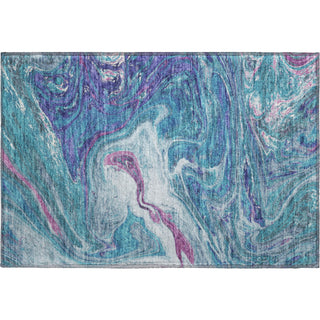 Piper Looms Mayfield Abstract AMF1061 Teal Machine Washable Area Rug Scatter Main Image