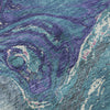Piper Looms Mayfield Abstract AMF1061 Teal Machine Washable Area Rug Swatch Image