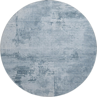 Piper Looms Mayfield Abstract AMF1062 Denim Machine Washable Area Rug Round Main Image