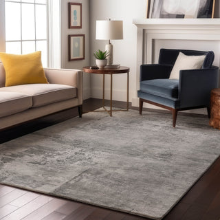 Piper Looms Mayfield Abstract AMF1062 Gray Machine Washable Area Rug Lifestyle Image Feature