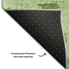 Piper Looms Mayfield Abstract AMF1062 Green Machine Washable Area Rug Backing Image