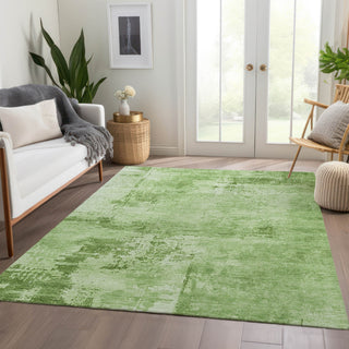 Piper Looms Mayfield Abstract AMF1062 Green Machine Washable Area Rug Lifestyle Image Feature