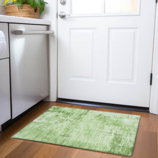 Piper Looms Mayfield Abstract AMF1062 Green Machine Washable Area Rug Scatter Lifestyle Image Feature