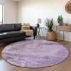 Piper Looms Mayfield Abstract AMF1062 Lavender Machine Washable Area Rug Round Lifestyle Image Feature