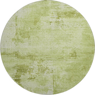 Piper Looms Mayfield Abstract AMF1062 Lime Machine Washable Area Rug Round Main Image