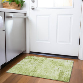 Piper Looms Mayfield Abstract AMF1062 Lime Machine Washable Area Rug Scatter Lifestyle Image Feature