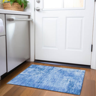 Piper Looms Mayfield Abstract AMF1062 Navy Machine Washable Area Rug Scatter Lifestyle Image Feature