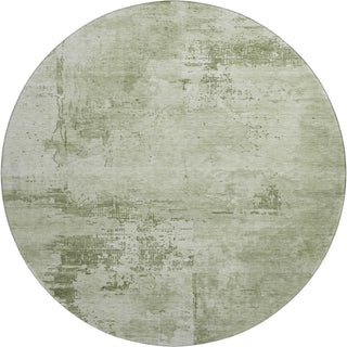 Piper Looms Mayfield Abstract AMF1062 Olive Machine Washable Area Rug Round Main Image