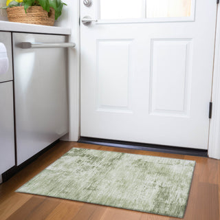 Piper Looms Mayfield Abstract AMF1062 Olive Machine Washable Area Rug Scatter Lifestyle Image Feature