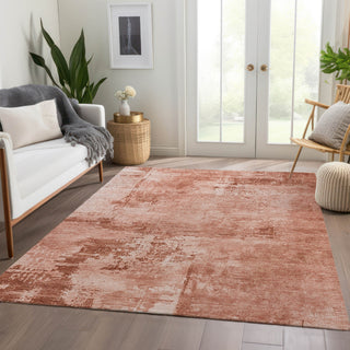 Piper Looms Mayfield Abstract AMF1062 Paprika Machine Washable Area Rug Lifestyle Image Feature