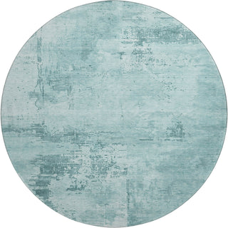 Piper Looms Mayfield Abstract AMF1062 Seafoam Machine Washable Area Rug Round Main Image