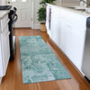 Piper Looms Mayfield Abstract AMF1062 Teal Machine Washable Area Rug Runner Lifestyle Image Feature