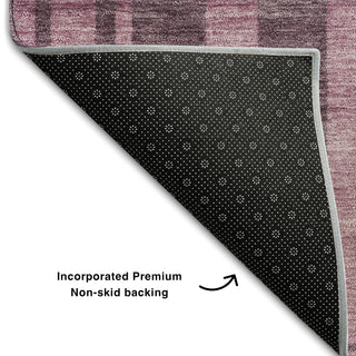 Piper Looms Mayfield Stripes AMF1063 Blush Machine Washable Area Rug Backing Image
