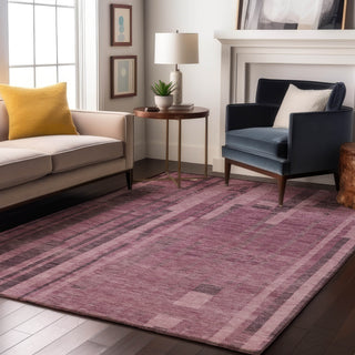 Piper Looms Mayfield Stripes AMF1063 Blush Machine Washable Area Rug Lifestyle Image Feature