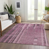 Piper Looms Mayfield Stripes AMF1063 Blush Machine Washable Area Rug Lifestyle Image Feature