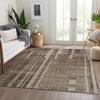 Piper Looms Mayfield Stripes AMF1063 Brown Machine Washable Area Rug Lifestyle Image Feature