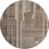 Piper Looms Mayfield Stripes AMF1063 Brown Machine Washable Area Rug Round Main Image