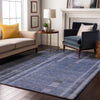 Piper Looms Mayfield Stripes AMF1063 Denim Machine Washable Area Rug Lifestyle Image Feature
