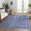 Piper Looms Mayfield Stripes AMF1063 Denim Machine Washable Area Rug Lifestyle Image Feature