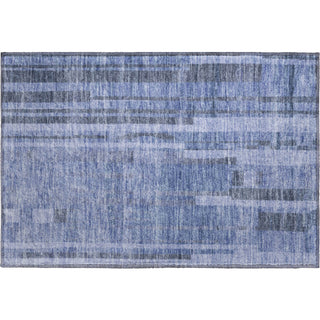 Piper Looms Mayfield Stripes AMF1063 Denim Machine Washable Area Rug Scatter Main Image