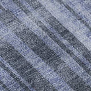Piper Looms Mayfield Stripes AMF1063 Denim Machine Washable Area Rug Swatch Image