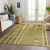 Piper Looms Mayfield Stripes AMF1063 Gold Machine Washable Area Rug Lifestyle Image Feature