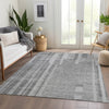 Piper Looms Mayfield Stripes AMF1063 Gray Machine Washable Area Rug Lifestyle Image Feature
