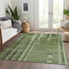 Piper Looms Mayfield Stripes AMF1063 Green Machine Washable Area Rug Lifestyle Image Feature