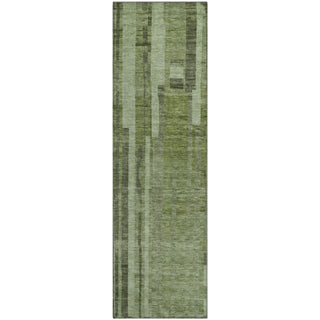 Piper Looms Mayfield Stripes AMF1063 Green Machine Washable Area Rug Runner Main Image
