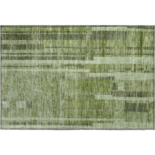 Piper Looms Mayfield Stripes AMF1063 Green Machine Washable Area Rug Scatter Main Image