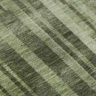 Piper Looms Mayfield Stripes AMF1063 Green Machine Washable Area Rug Swatch Image