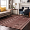 Piper Looms Mayfield Stripes AMF1063 Paprika Machine Washable Area Rug Lifestyle Image Feature