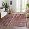 Piper Looms Mayfield Stripes AMF1063 Paprika Machine Washable Area Rug Lifestyle Image Feature