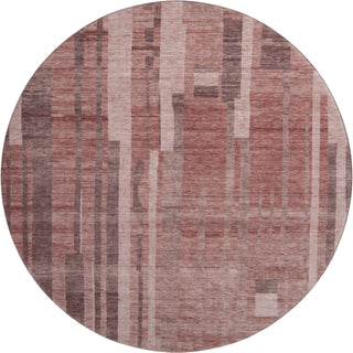 Piper Looms Mayfield Stripes AMF1063 Paprika Machine Washable Area Rug Round Main Image