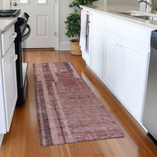 Piper Looms Mayfield Stripes AMF1063 Paprika Machine Washable Area Rug Runner Lifestyle Image Feature