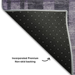 Piper Looms Mayfield Stripes AMF1063 Purple Machine Washable Area Rug Backing Image