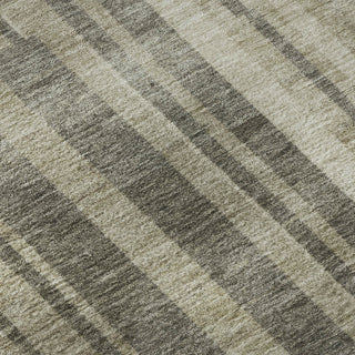 Piper Looms Mayfield Stripes AMF1063 Taupe Machine Washable Area Rug Swatch Image